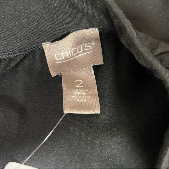 Chico’s Black Embroidered Skirt Size 12 - Picture 5 of 7